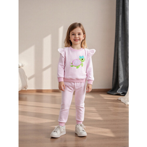 (18-24 Months, Pink) Set de 2 și pantaloni. 2