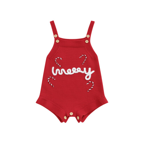 (6-12 Months, Red) Tutina natalizia per e feste.