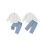 (4-5 Years, White) Σετ ρούχων για 2 τεμάχια 2