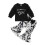 (12-18 Months, Black) Σετ παντελονιών 2 αγελάδας, μακρυμάνικη. 1