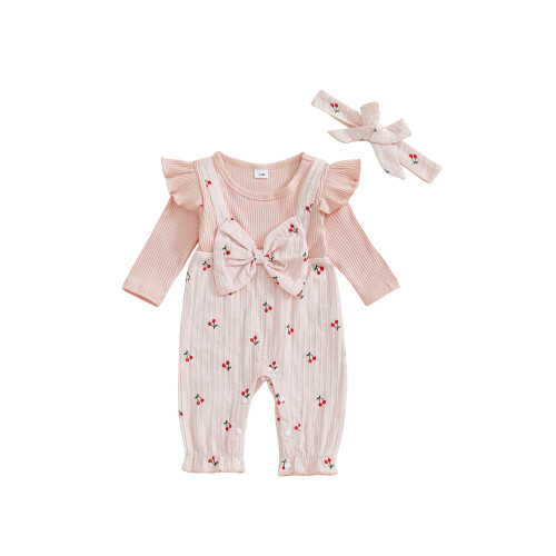 (6-9 Months, Pink) Σετ 2 τεμαχίων και κορδέλα.