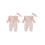 (6-9 Months, Pink) Σετ 2 τεμαχίων και κορδέλα. 2