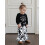 (12-18 Months, Black) Σετ παντελονιών 2 αγελάδας, μακρυμάνικη. 3