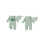 (Newborn, Green) Μοντέρνο ριγέ ολόσωμο μωρά αγόρια 2