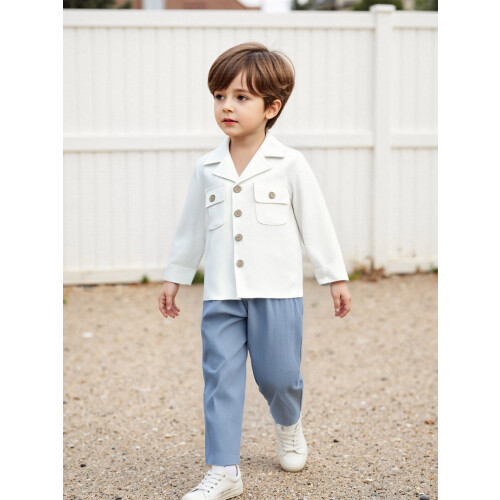 (3-4 Years, White) Σετ ρούχων για 2 τεμάχια 2