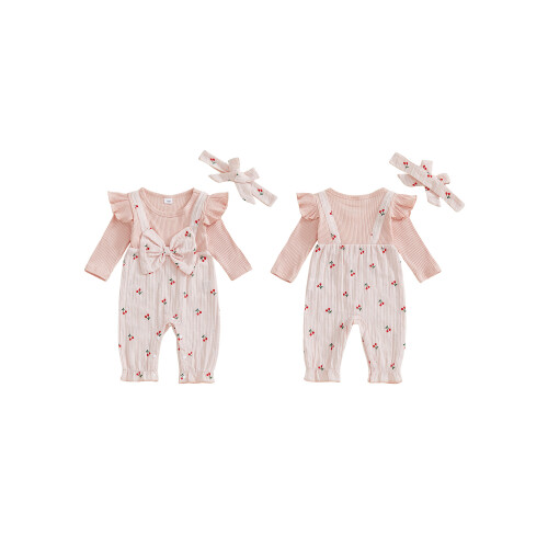 (3-6 Months, Pink) Σετ 2 τεμαχίων και κορδέλα. 1