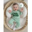 (Newborn, Green) Μοντέρνο ριγέ ολόσωμο μωρά αγόρια 5