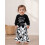 (12-18 Months, Black) Σετ παντελονιών 2 αγελάδας, μακρυμάνικη. 4