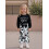 (12-18 Months, Black) Σετ παντελονιών 2 αγελάδας, μακρυμάνικη. 5