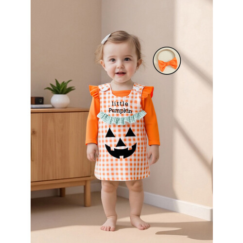 (3-6 Months, Orange) Ensemble 3 pièces de fantômes. 2