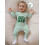 (Newborn, Green) Μοντέρνο ριγέ ολόσωμο μωρά αγόρια 6