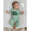 (Newborn, Green) Μοντέρνο ριγέ ολόσωμο μωρά αγόρια 4