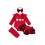 (9-12 Months, Red) Ensemble de Noël chaussettes côtelées. 1
