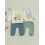 (6-12 Months, Blue) Conjunto de primer ropa infantil. 4