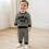 (0-6 Months, Black) Σετ ριγέ παιδικών κέντημα, φθινοπωρινά. 5