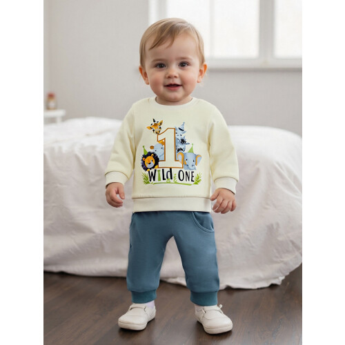 (12-18 Months, Blue) Conjunto de primer ropa infantil. 2