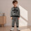 (0-6 Months, Black) Σετ ριγέ παιδικών κέντημα, φθινοπωρινά. 2