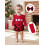 (9-12 Months, Red) Ensemble de Noël chaussettes côtelées. 3