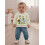 (6-12 Months, Blue) Conjunto de primer ropa infantil. 6
