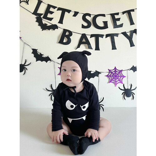 (12-18 Months, Black) Μωρό Αγόρι Κορίτσια Μακρυμάνικο Διάβολο 1