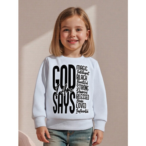(12-18 Months, White) Φούτερ Νήπια με Λαιμόκοψη, Μακρυμάνικο 1
