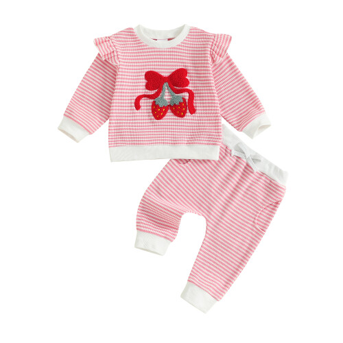 (18-24 Months, Pink) Φούτερ 2 τεμαχίων φθινοπωρινά ρούχα