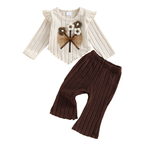 (2-3 Years, Khaki) Ensemble 2 pièces taille élastique