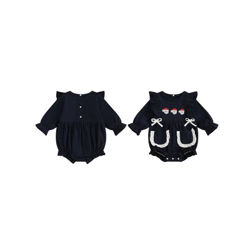 (0-3 Months, Navy Blue) Tutina neonato con alla moda. 1