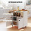 Homcom HOMCOM Folding Dining Table, Rolling Drop Leaf Table with Hidden Shelf 6