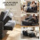 Homcom HOMCOM 2 Seater Sofa Bed Convertible Bed Settee with Pillows, Black 5