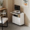 Homcom HOMCOM Folding Dining Table, Rolling Drop Leaf Table with Hidden Shelf 9
