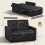 Homcom HOMCOM 2 Seater Sofa Bed Convertible Bed Settee with Pillows, Black 3
