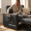 Homcom HOMCOM 2 Seater Sofa Bed Convertible Bed Settee with Pillows, Black 7