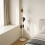 Living And Home Freestanding Coat Rack with Marble Base, White 1