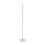 Living And Home Freestanding Coat Rack with Marble Base, White 3