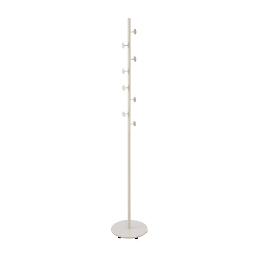 Living And Home Freestanding Coat Rack with Marble Base, White 2