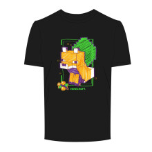 (XXL, Black) Minecraft Unisex Adult Foxy T-Shirt