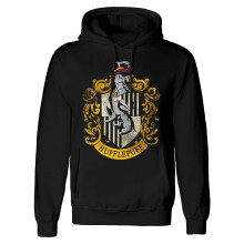 Harry Potter Unisex Adult Hufflepuff Distressed Pullover Hoodie