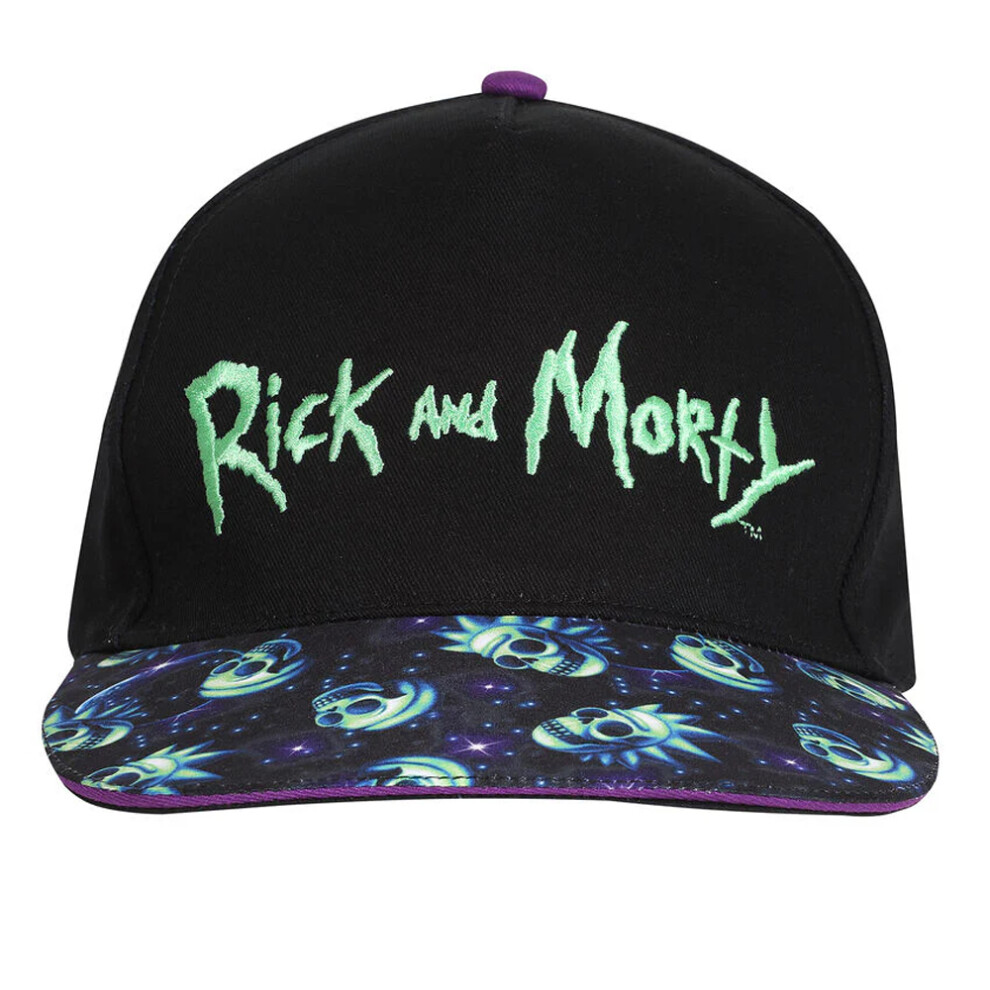 Rick And Morty Neon Logo Baseball Cap Black