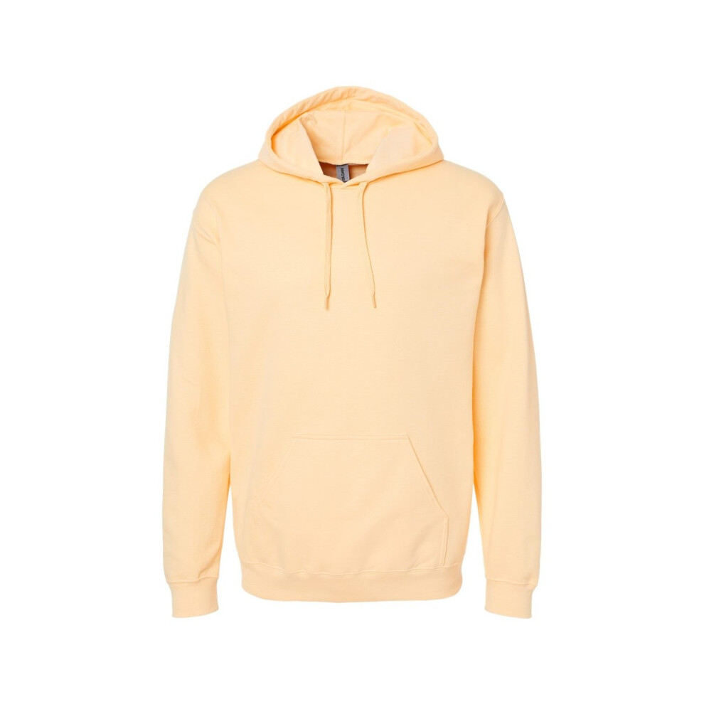 Gildan (M, Haze) Unisex Adult Softstyle Fleece Midweight Hoodie Yellow