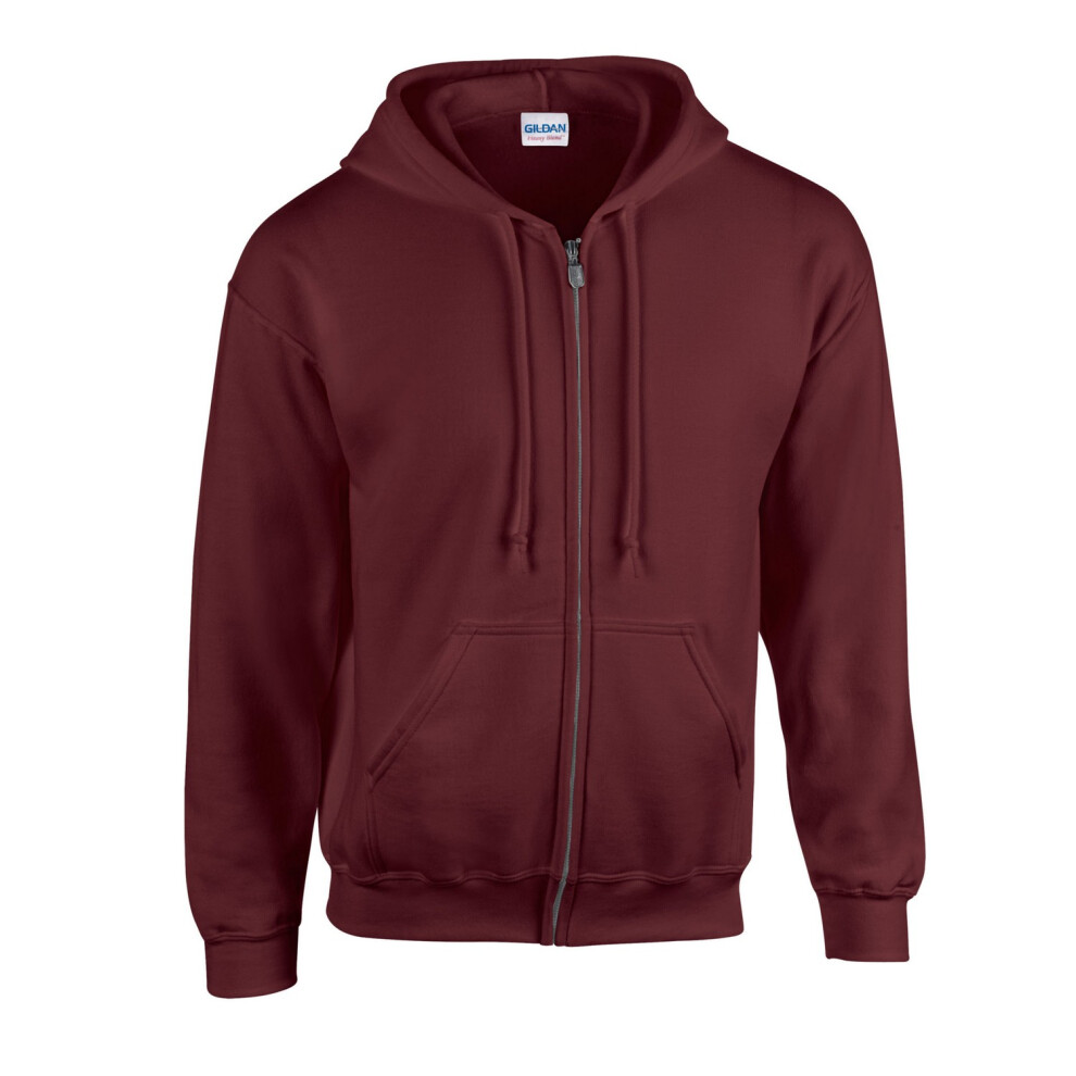 Gildan (Xl, Maroon) Unisex Adult Heavy Blend Full Zip Hoodie Multicoloured