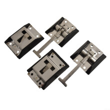 Door Latch 2 Pack for Motorhome Caravan Truck, Secure Hook and Catch, Stainless Steel Silver/Black
