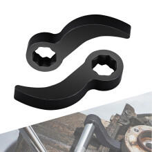2 Pack Crowbar Adapter and Pry Bar Wrench Set, 1/2 and 3/8 Inch Dual Drive HeavyDuty Metal