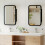 Homcom HOMCOM Bathroom Wall Cabinet with Mirror Black 9