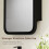 Homcom HOMCOM Bathroom Wall Cabinet with Mirror Black 6