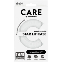 PanzerGlass CARE -kuori Apple iPhone 16e MagSafe Star Lit glitter/valkoinen