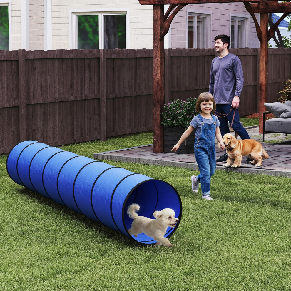 Pawhut Dog Tunnel 300Cm Foldable Play Tunnel With 4 Ground Pegs And Bag