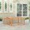 PawHut PawHut Rabbit Hutch, Folding Wooden Rabbit Run with Openable Top, Orange 7