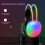 Gaming RGB Rainbow Wired Over-Ear Headset with Mic, Adjustable Black 4