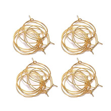 100Pcs Gold 20mm Wine Glass Charms Rings, Silver and Gold Markers for Parties and Events